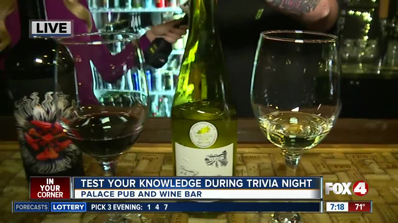 Test your trivia knowledge at Palace Pub and Wine Bar 7:30 AM