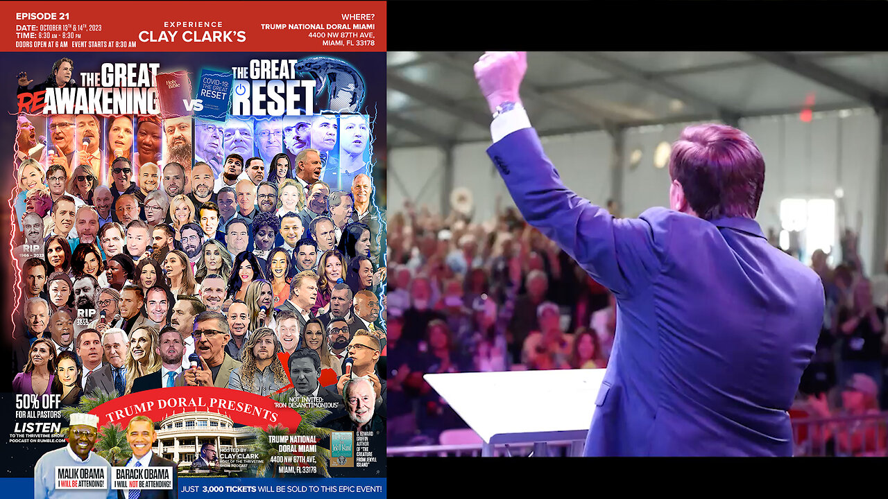 The ReAwaken Tour Heads to Miami, FL (Oct 13th & 14th) & Tulare, CA (Dec 7th & 8th) Featuring Gen Flynn, MALIK OBAMA, Trump Jr., Lara Trump, Dr. Stella, Breuer, Amanda G., & Team America | Text 918-851-0102 for Tickets