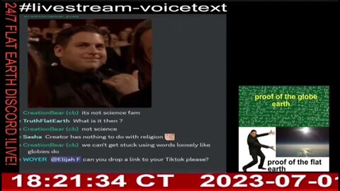 24/7 Flat Earth Discord Channel - Humble H Speaks To The Server