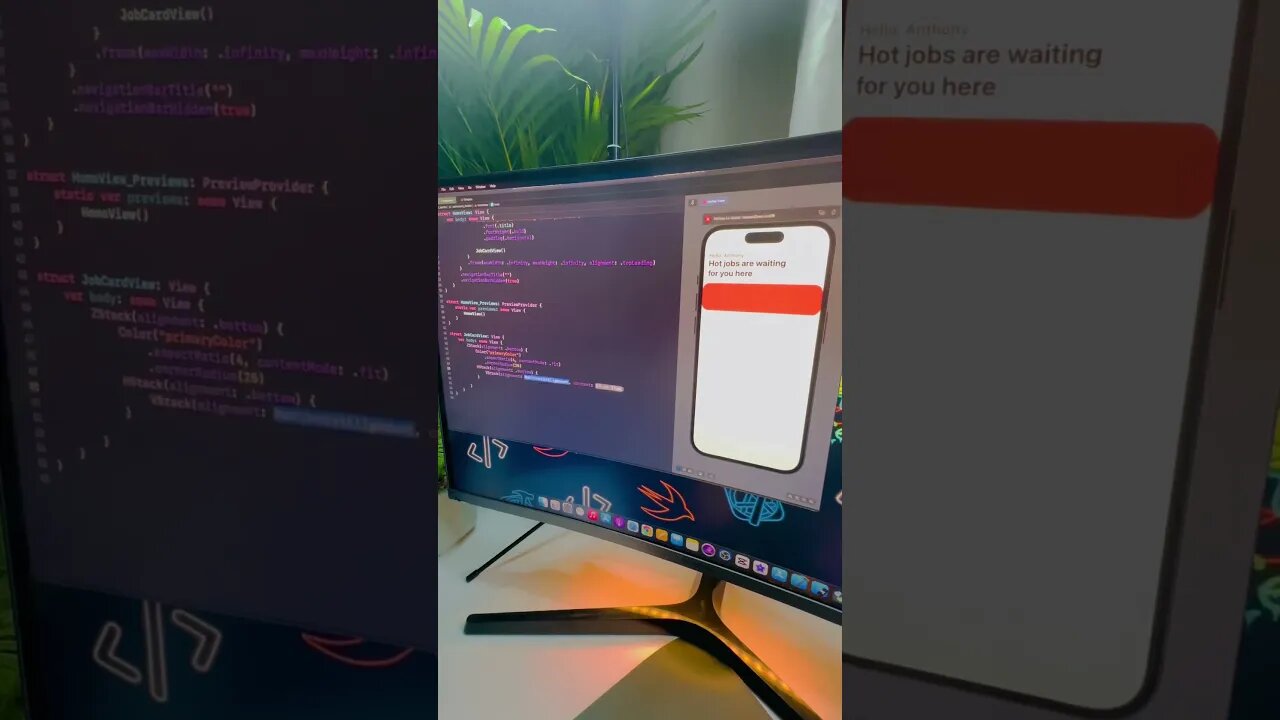 Timelapse of a JobUI using SwiftUI! Full tutorial coming soon! #shorts #swiftui #coding