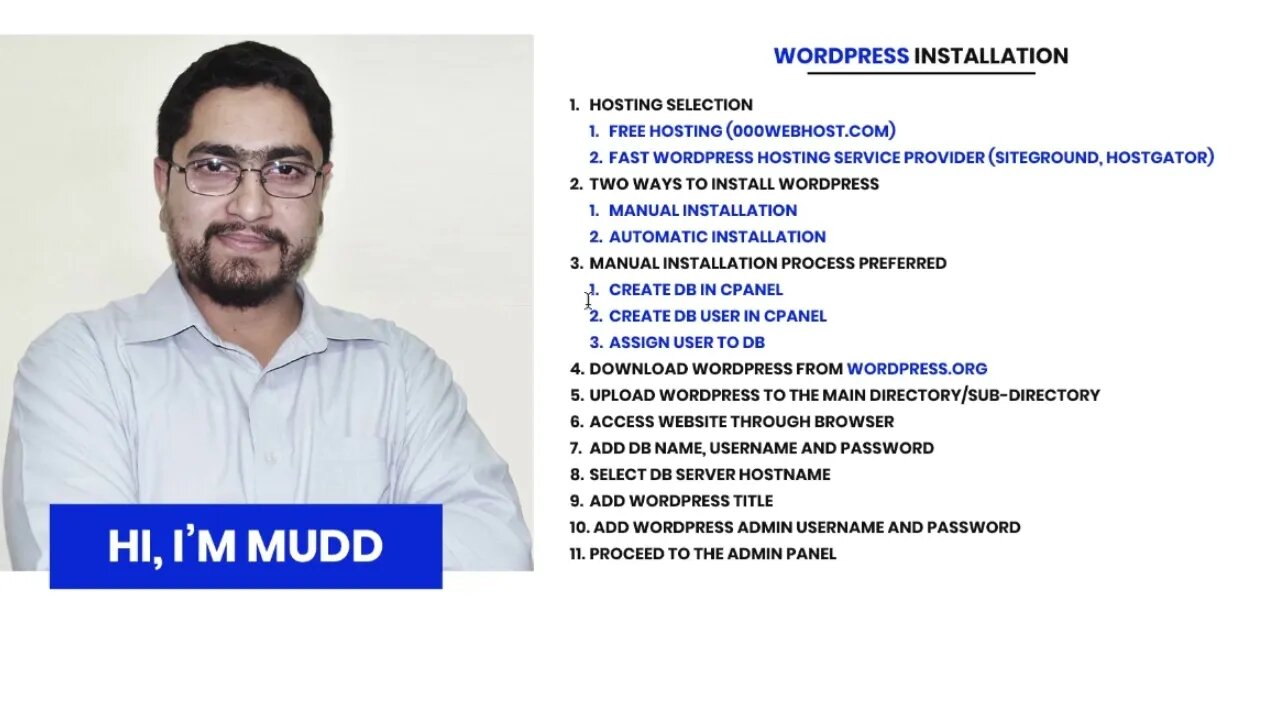 2 | How to Install WordPress | Hisham Serwar Blogging Course