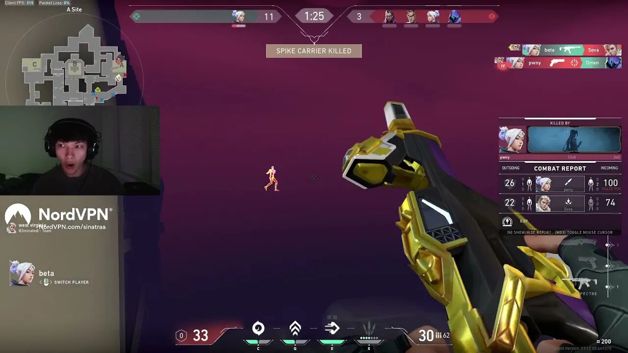 Sinatraa in disbelief after omen whiff