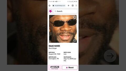 HAPPY BIRTHDAY ISAAC HAYES Soul Singer