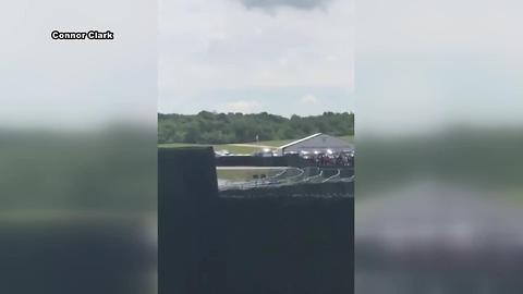 Video of blimp crash as U.S Open