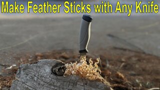 Making Feather Sticks With ANY Knife or Tool | Bushcraft on the Patio