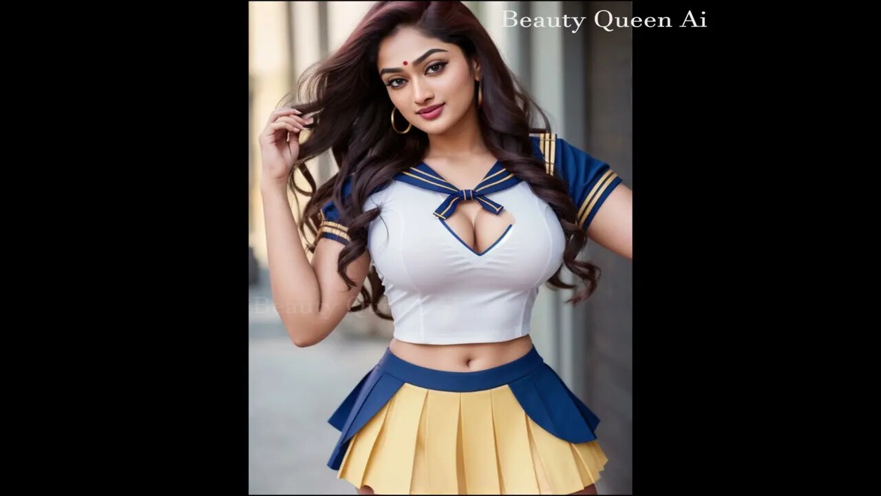 Indian Cute Girl Western Style School Uniform Look Book | Indian Women Ai Generate