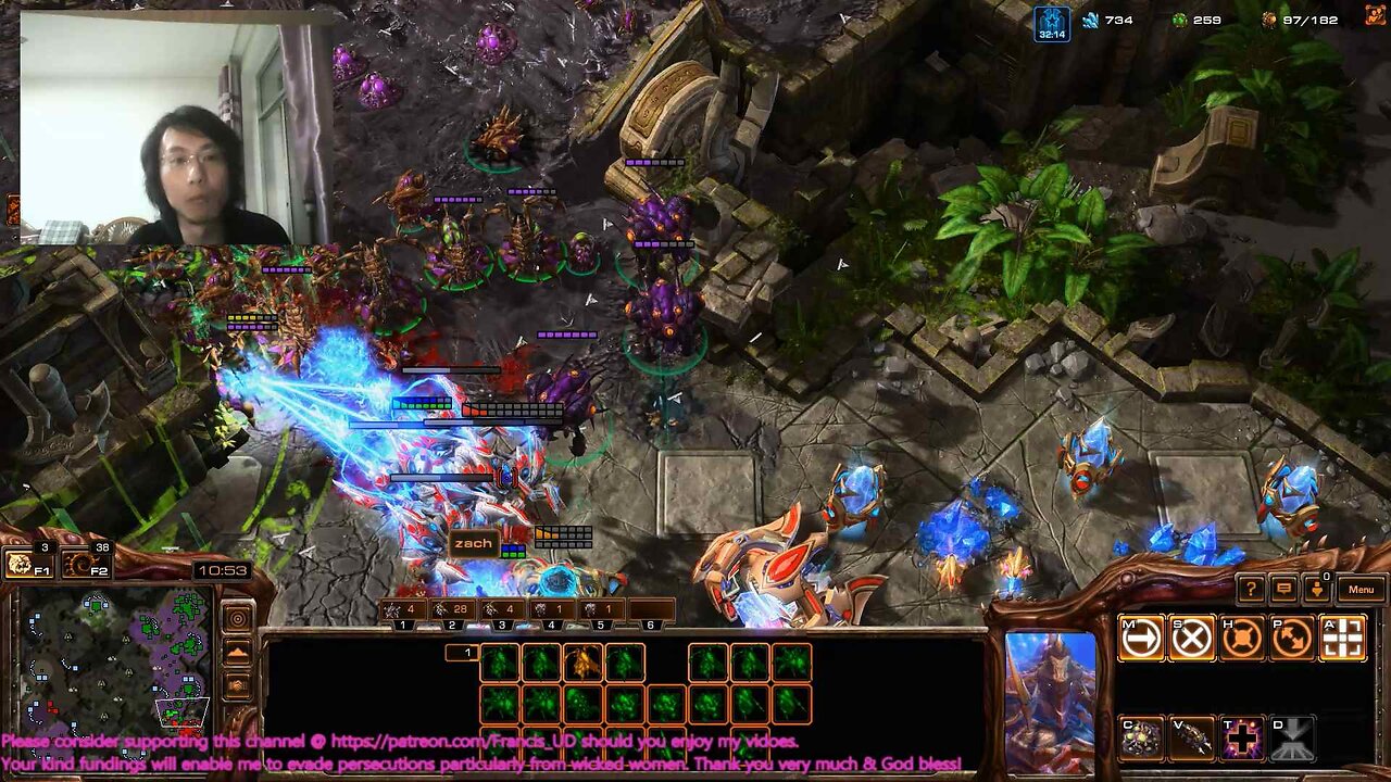 SC2 zvz on hetate & zvp on solaris nydus worms got cheesed though thanks to some music..