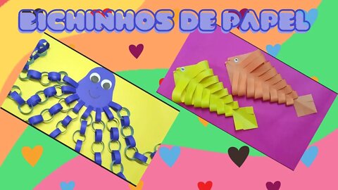 2 BICHINHOS MUITO FOFINHOS FEITOS COM PAPEL! DIY! FAÇA E SE INSCREVA NO CANAL! VOCÊ VAI GOSTAR!