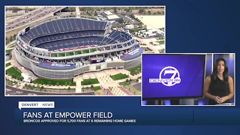 Broncos approved for 5,700 fans at Empower Field for rest of season