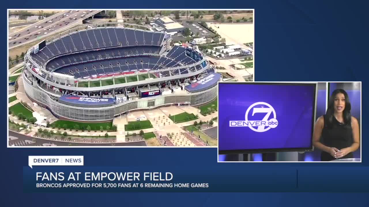 Broncos approved for 5,700 fans at Empower Field for rest of season