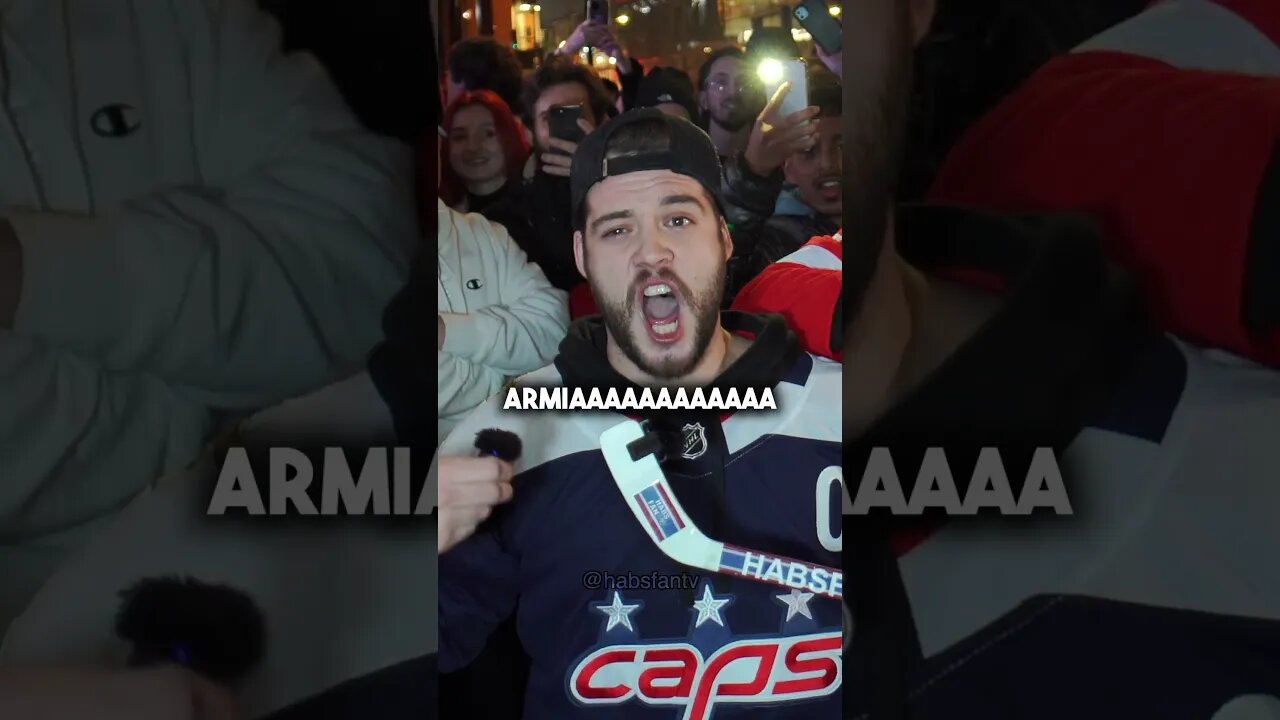 Capitals fan celebrates Armia's hat trick 🤣