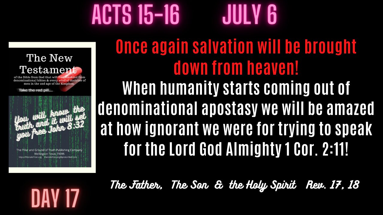 Acts 15-16 The Jailer was afraid of the might and power of the Holy Spirit. Are you?