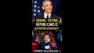 Obama: Voting Republican Means Destroying Democracy! #shorts