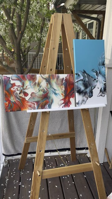 SALE #27 Dutch Pour Sale! #art #shorts #forsale #yyc #acrylicart #fluidart