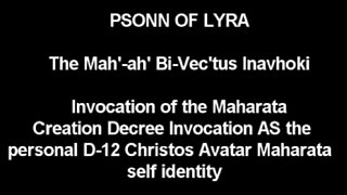 PSONN OF LYRA - The Mah'-ah' Bi-Vec'tus Inavhoki