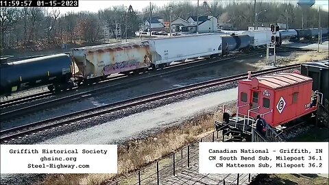 SD40 2W Leading WB Manifest in Griffith, IN on January 15, 2023