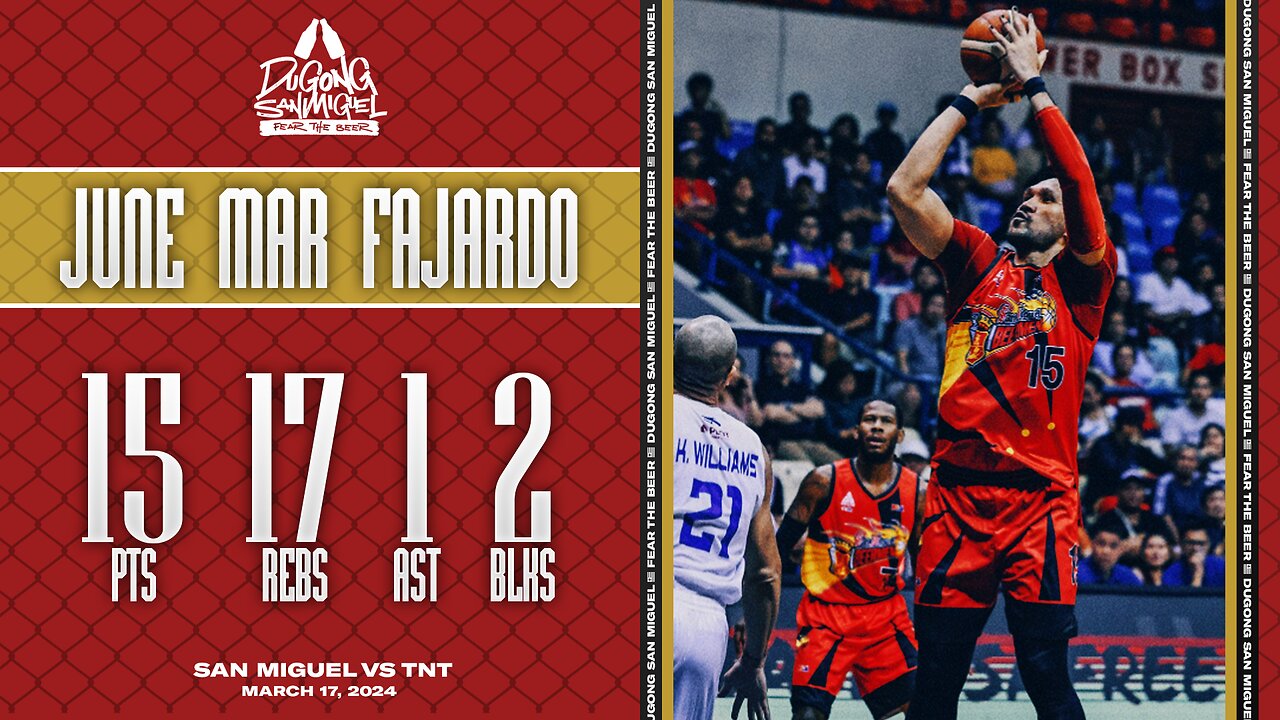 June Mar Fajardo Highlights [San Miguel vs TNT | Mar. 17, 2024]