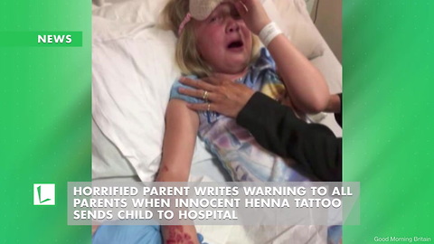 Horrified Parent Writes Warning to All Parents When Innocent Henna Tattoo Sends Child to Hospital