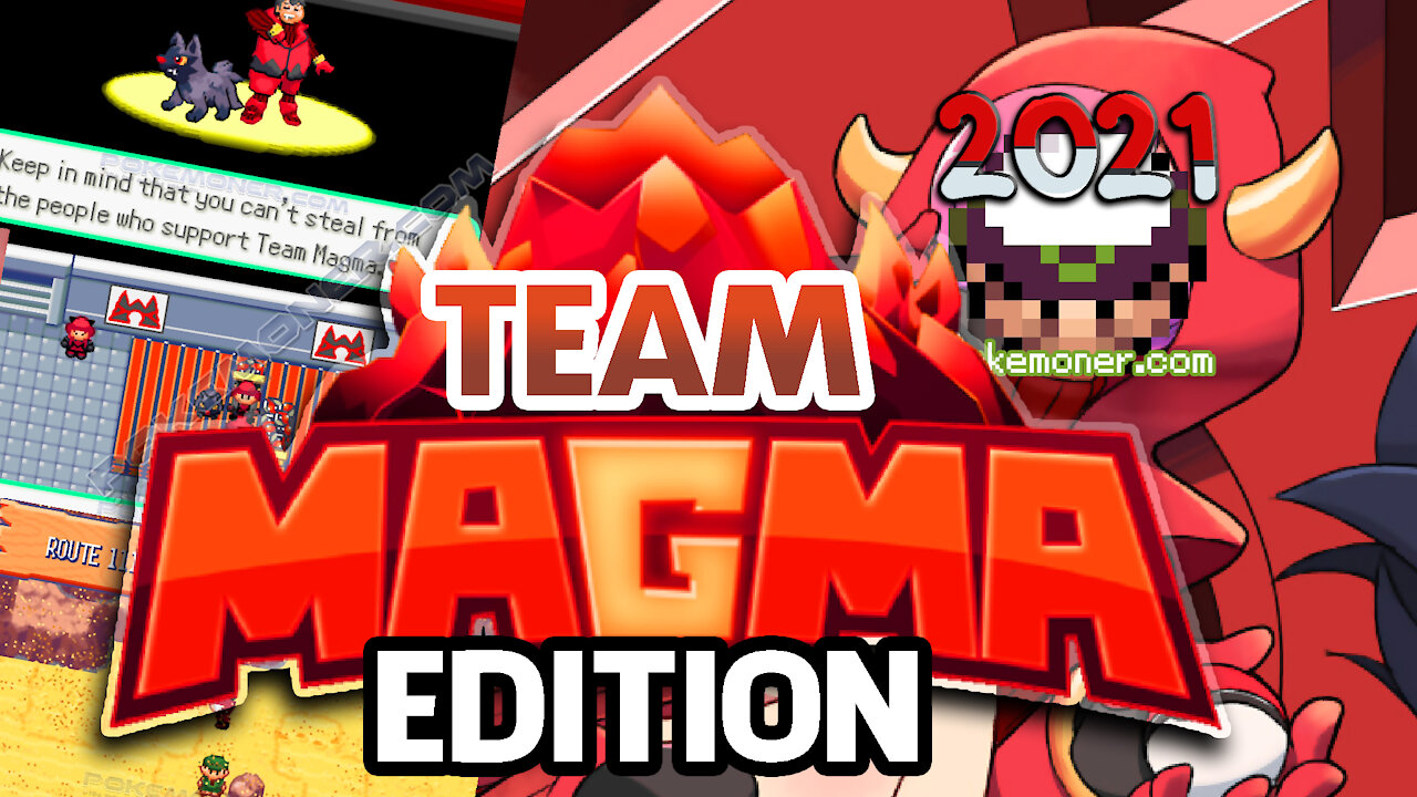 Pokemon Team Magma Edition - GBA Hack ROM, you play as member of Team Magma! Let's Steal!