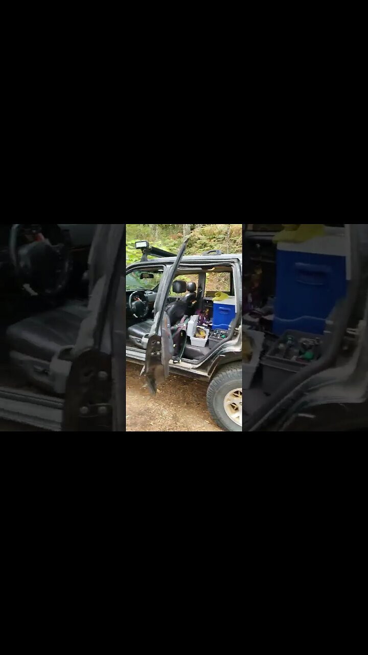 tinkering in the forest #shorts #jeep #camping #diy