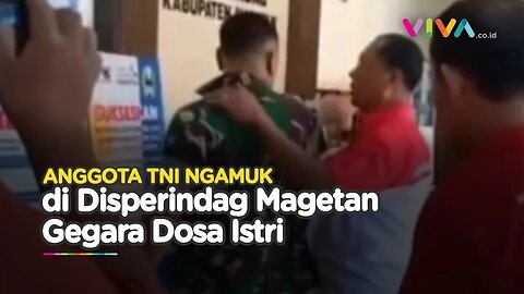 Anggota TNI Ngamuk di Kantor Disperindag Magetan, Dipicu Dosa Istri