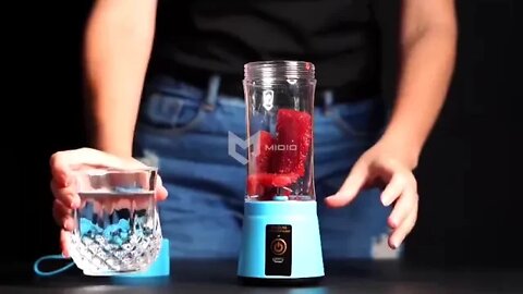 Mini Liquidificador 6 Lâminas Usb Portátil Recarregável.#shorts