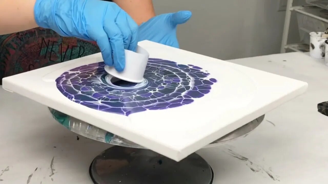 Open Cup Acrylic Pour - Huge Cells!