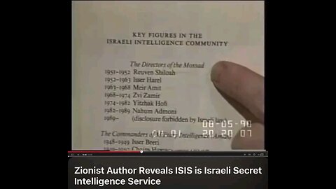 This was published in 1990 - Explaining Mossad: ISIS = Israeli. Secret. Intelligence. Service