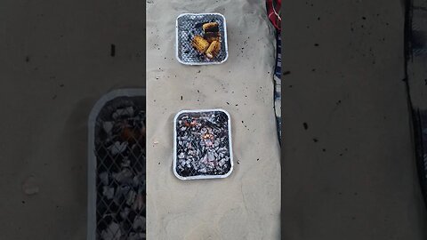 cooking on a beach