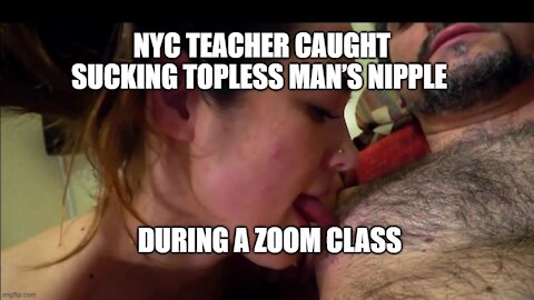 NYC teacher caught sucking topless man’s nipple