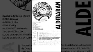 Os Cavaleiros Do Zodíaco - Aldebaran Ficha [Pause o Vídeo Caso Não Consiga Ler]