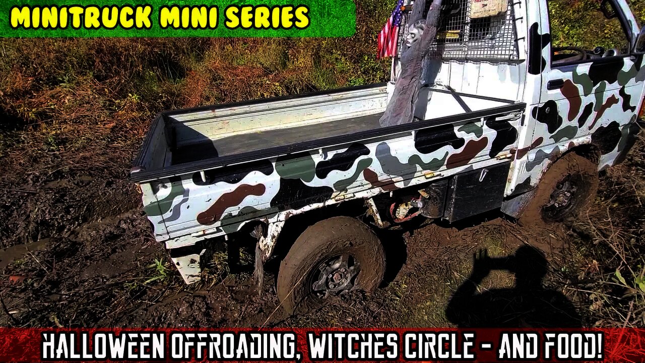 Mini-Truck (SE05 E07) Halloween exploring, Witches circle, off-roading stuck in mud