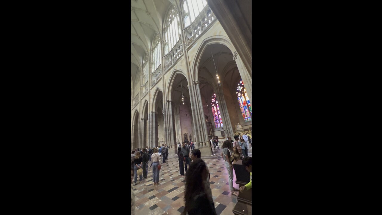 Inside the cathedral at Prague Castle