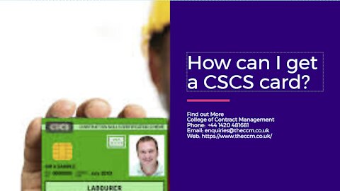 How can i get a CSCS Card ?