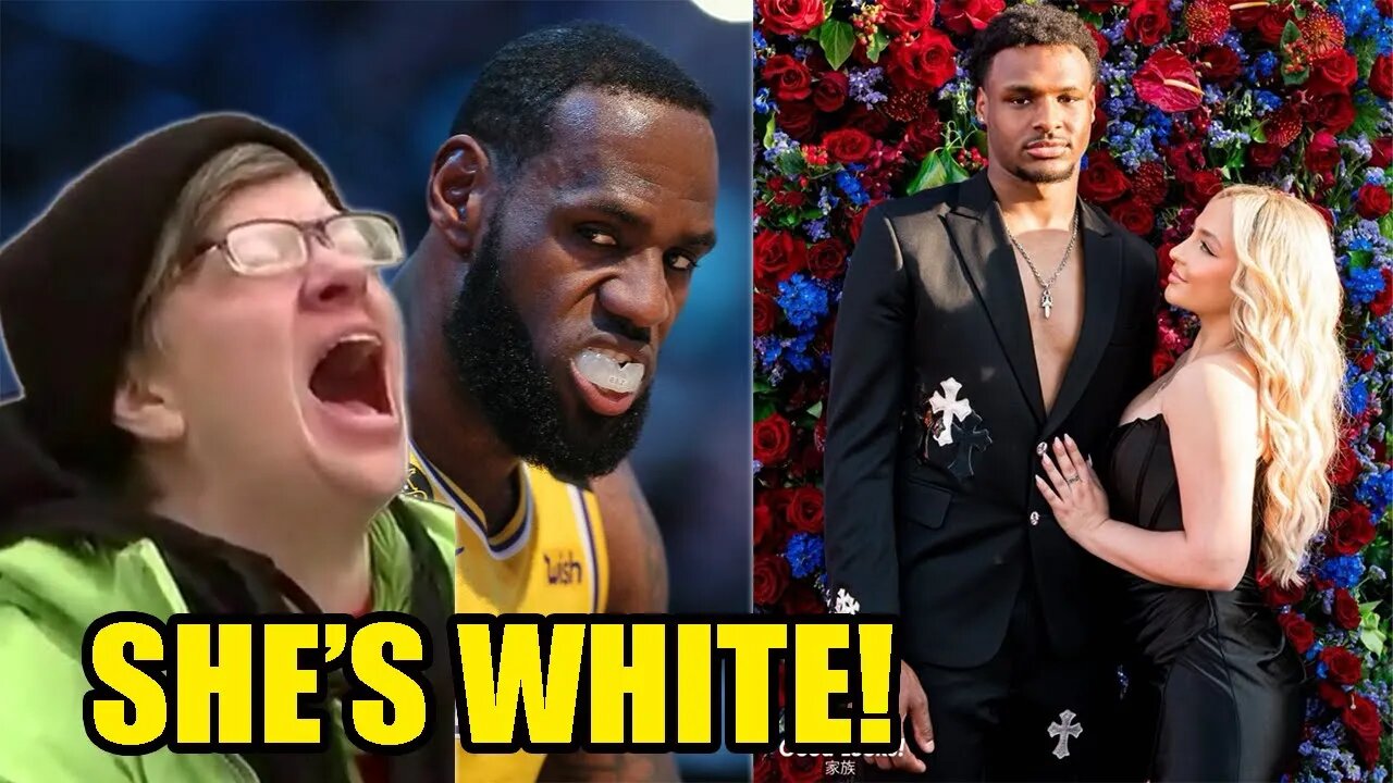 WOKE losers ATTACK Bronny James again for bringing a WHITE GIRL to prom! This is LeBron James' FAULT