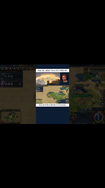 #oneturnadaychallenge #civ6 – Turn 57 - Improved Horse Pasture! #shorts