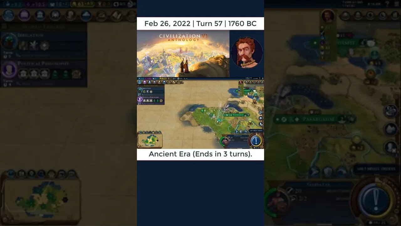 #oneturnadaychallenge #civ6 – Turn 57 - Improved Horse Pasture! #shorts