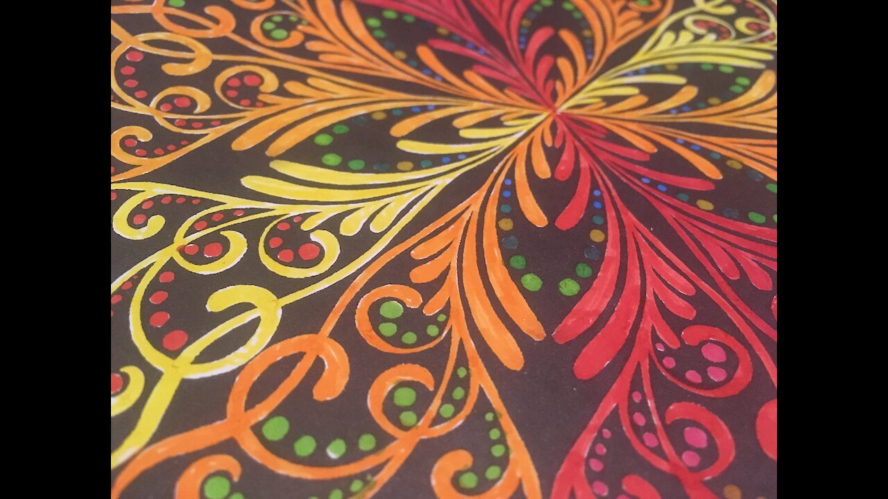 Satisfying video - Mandala coloring