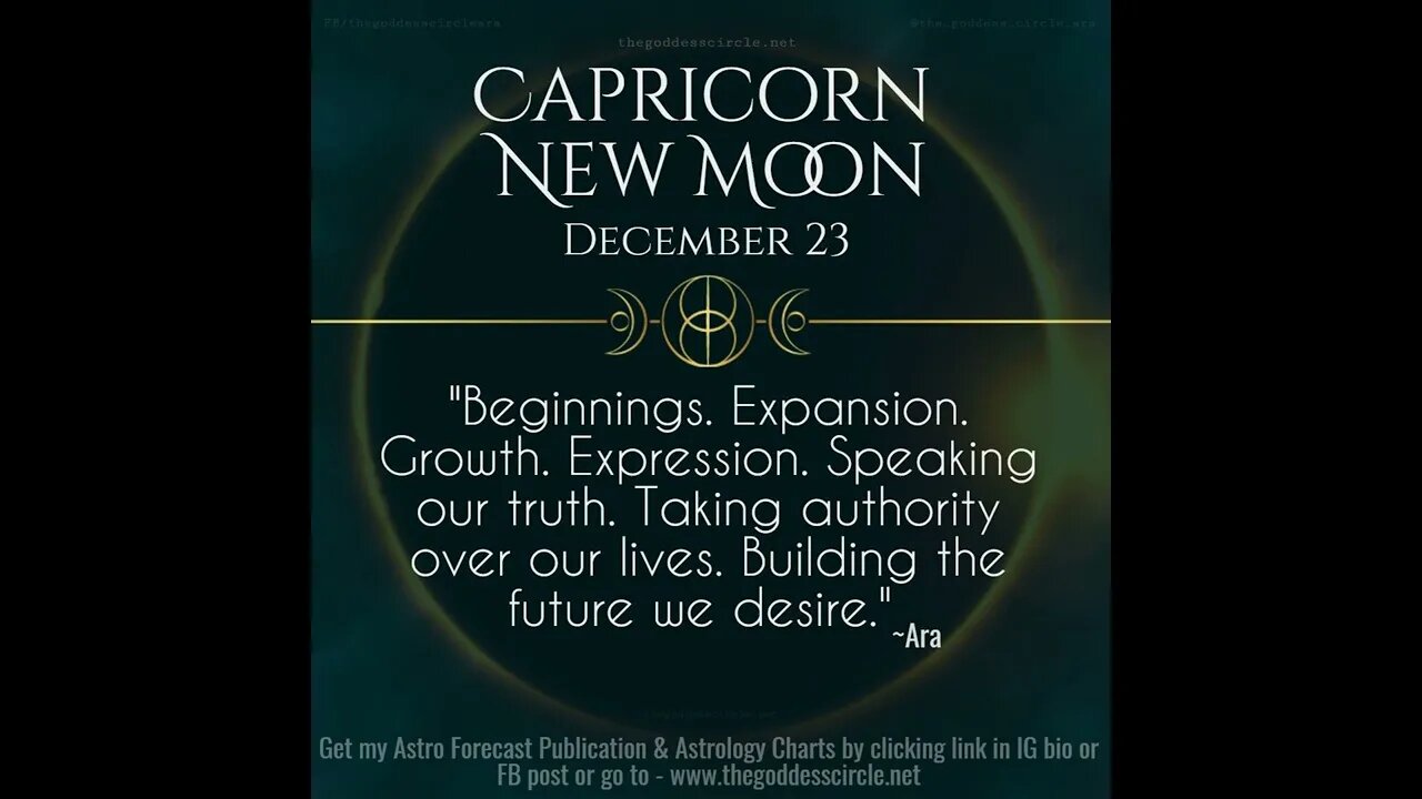 Capricorn New Supermoon ~ Powerful Energies flowing in ~ Astrology