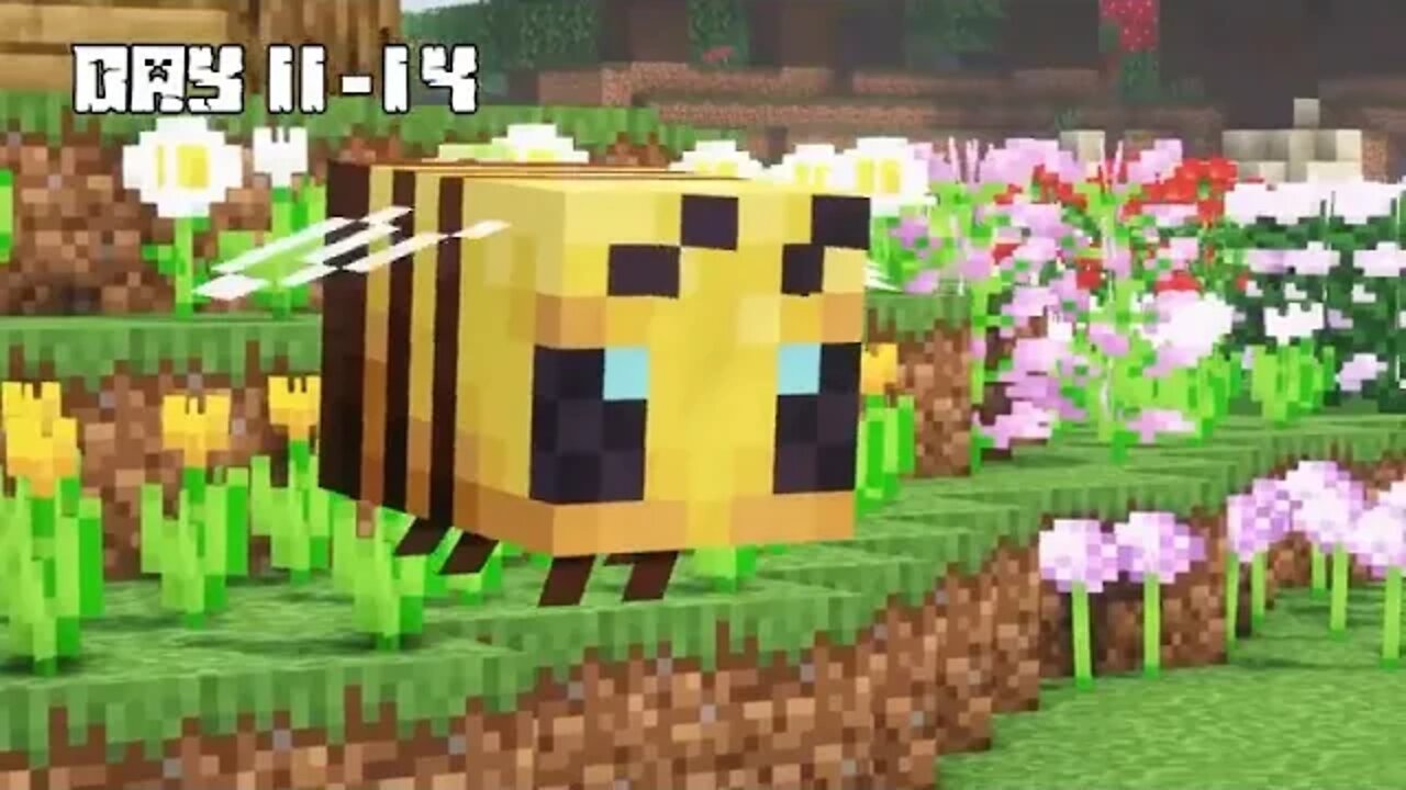 I = Survived = 100 = DAYS as a BEE in HARDCORE Minecraft!