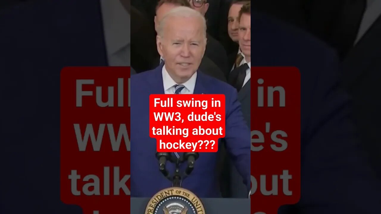 Joe Biden talks about hockey as the world collapses around us. #joebiden #kamalaharris 🇺🇸