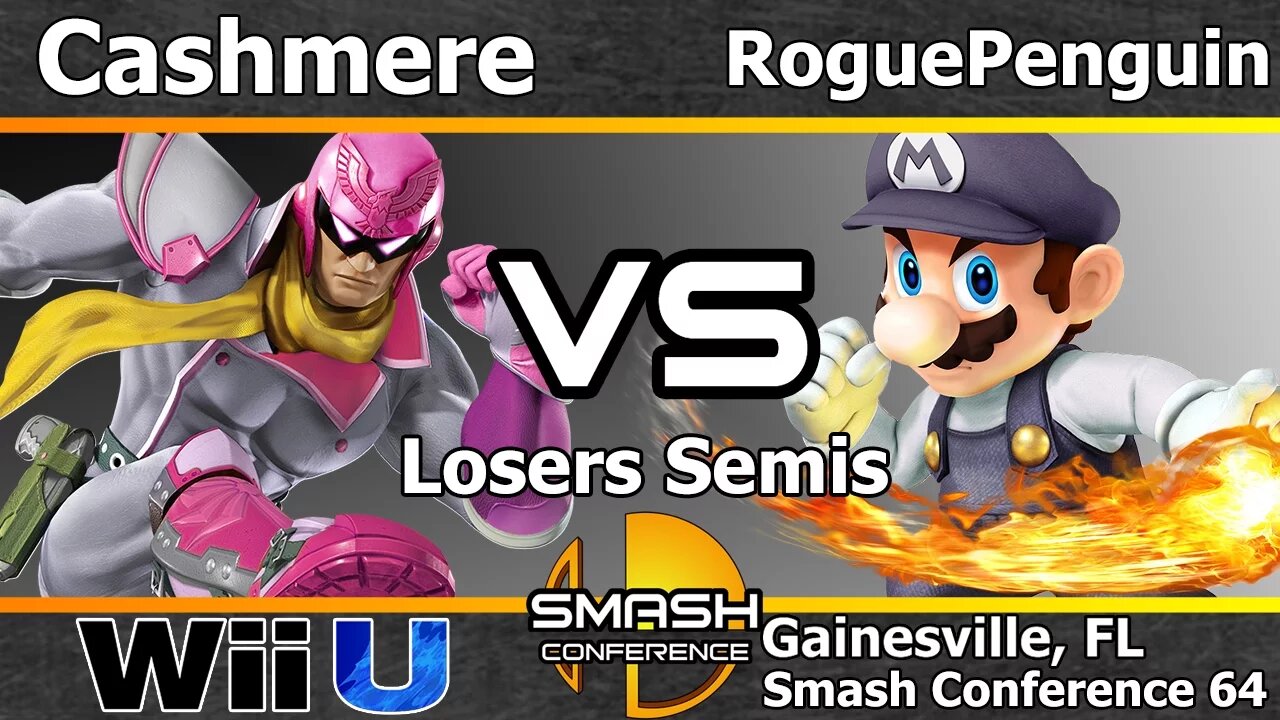 Cashmere (C. Falcon) vs. RoguePenguin (Mario) - Losers Semis - SC64