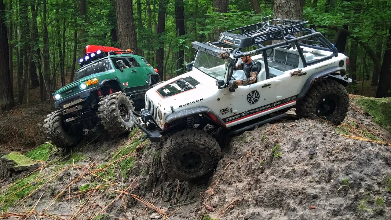 RC Wrangler Unlimited & FJ Cruiser Hit The Trails At Ipswich