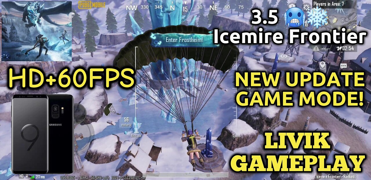 FINALLY! 3.5 Update ❄🥶 Icemire Frontier ❄🧊🥶 | Samsung S9+ HD+60FPS After New Update | PUBG Mobile