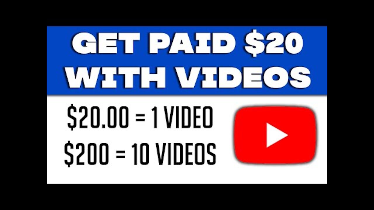 Earn $20 Every 2 Minutes For Watching Videos (Earn Money Watching Videos)