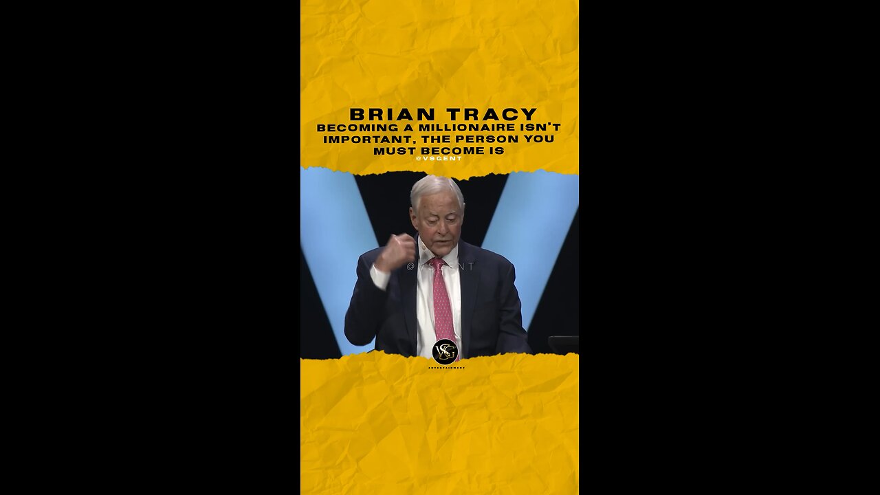 @thebriantracy Becoming a millionaire isn’t important, the person you must become is