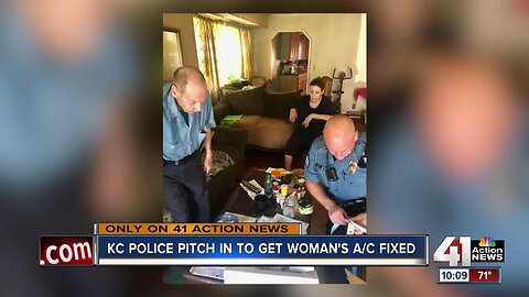 KCPD officers team up to help elderly woman in need of air conditioning