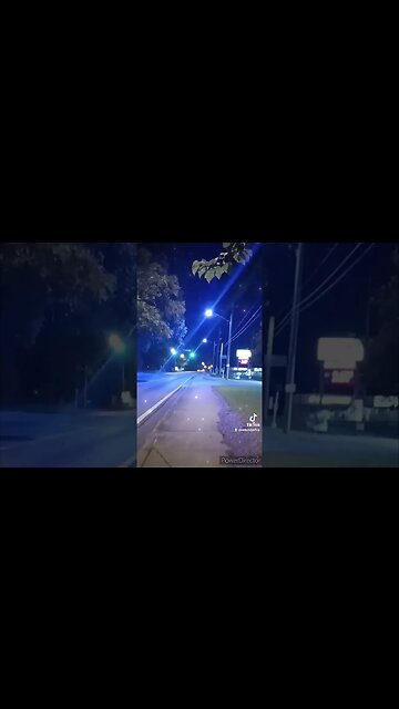 WHAT ARE THESE BLUE STREET LIGHTS? SATANIC? UNITED NATIONS? I CALL THESE BLUE CHECK POINTS