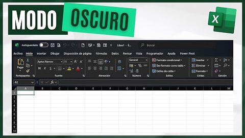 ACTIVAR MODO OSCURO EN EXCEL #excel