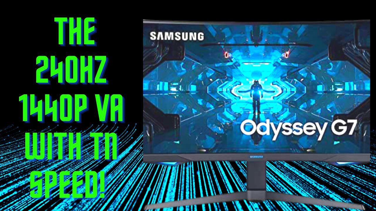 SAMSUNG Odyssey G7 Series 32-Inch WQHD (2560x1440) Gaming Monitor, 240Hz, Curved, 1ms, HDMI,